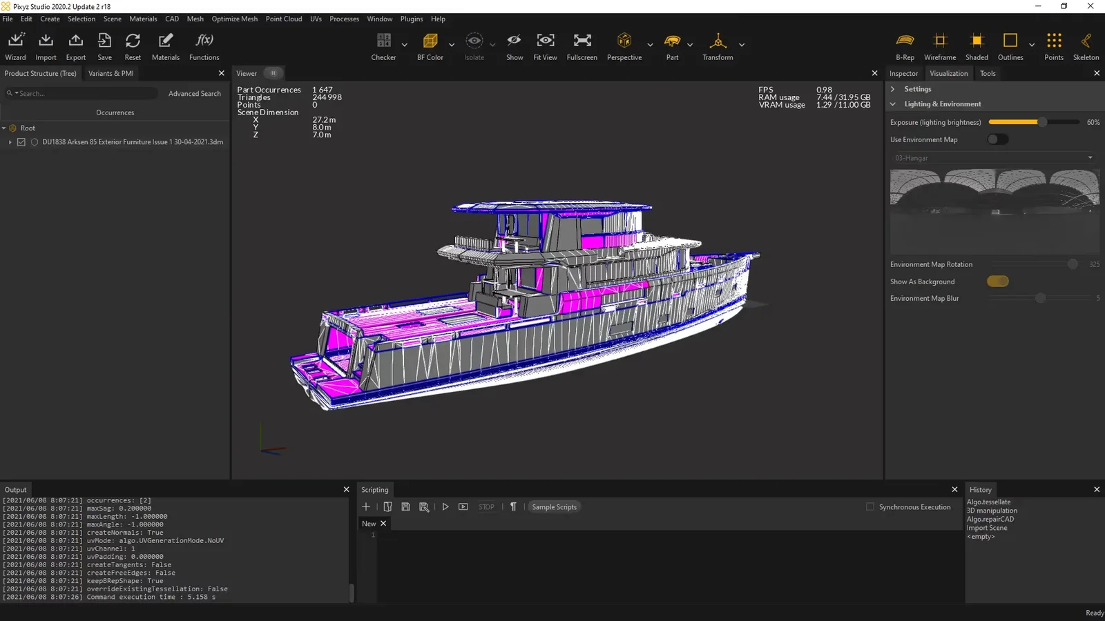 Arksen model in the Unity development environment