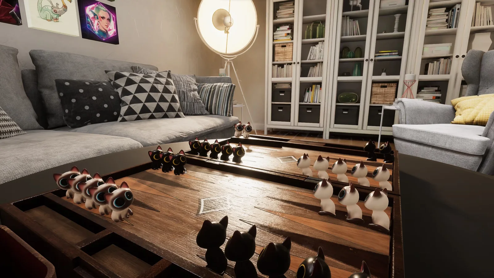 Backgammon board in the canVERSE environment